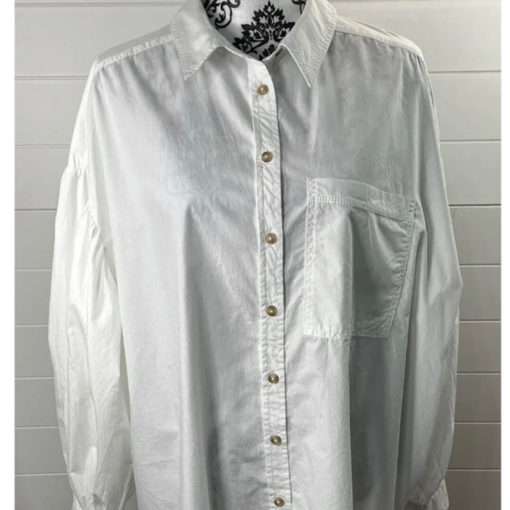 Anthropologie Pilcro puff sleeve buttondown